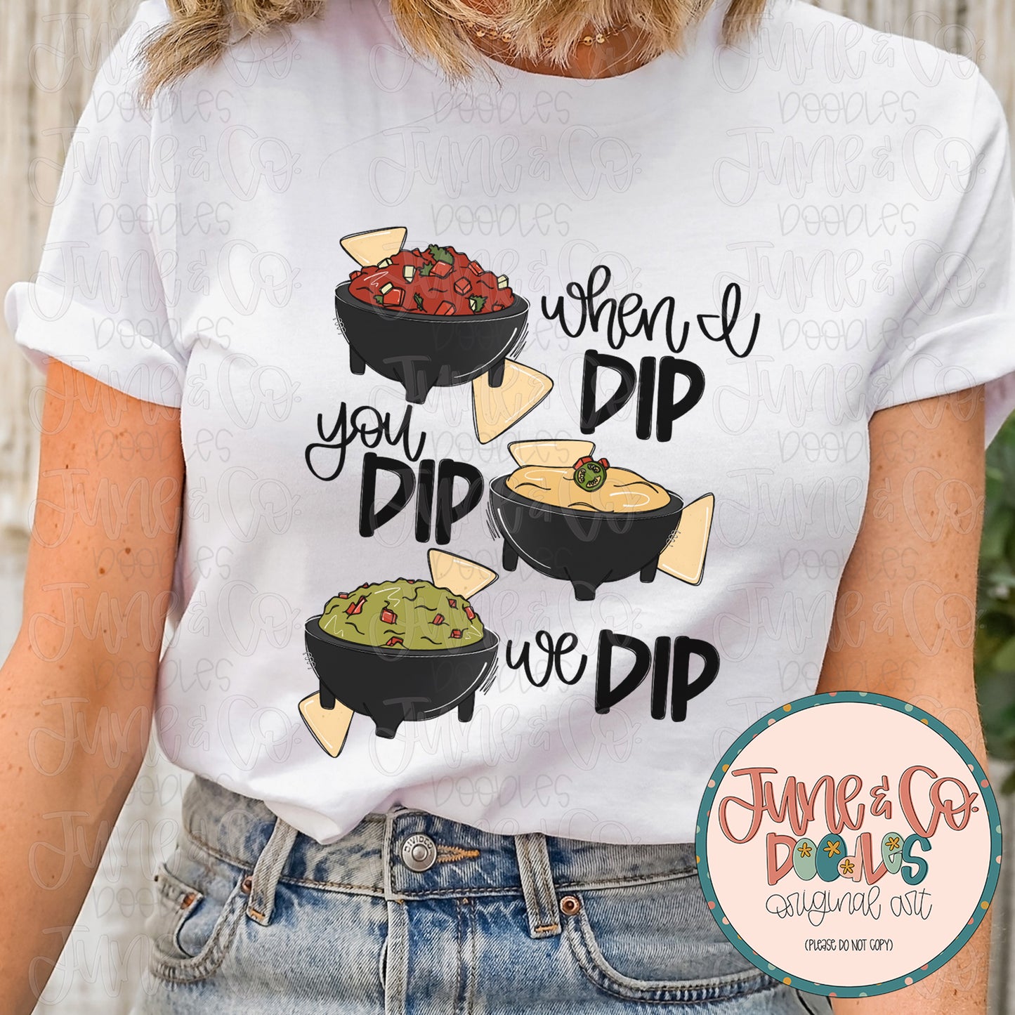 Dip Trio PNG| Cinco de Mayo Sublimation File| Salsa, Guac, Queso Shirt Design| Hand Drawn| Instant Download