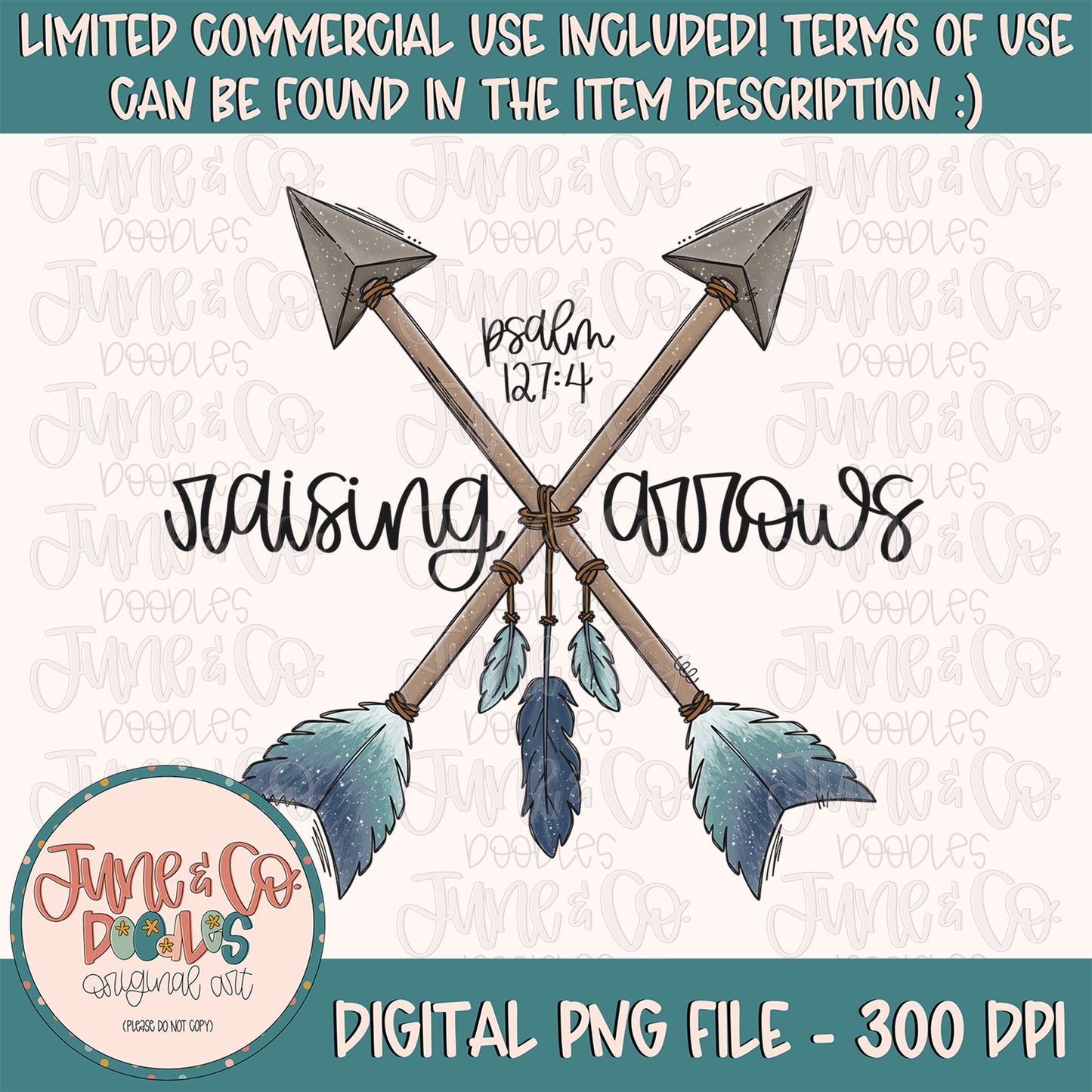 Raising Arrows PNG| Psalm 127:4 Sublimation File| Christian Mom Shirt Design| Hand Lettered Printable Art| Faith Instant Download