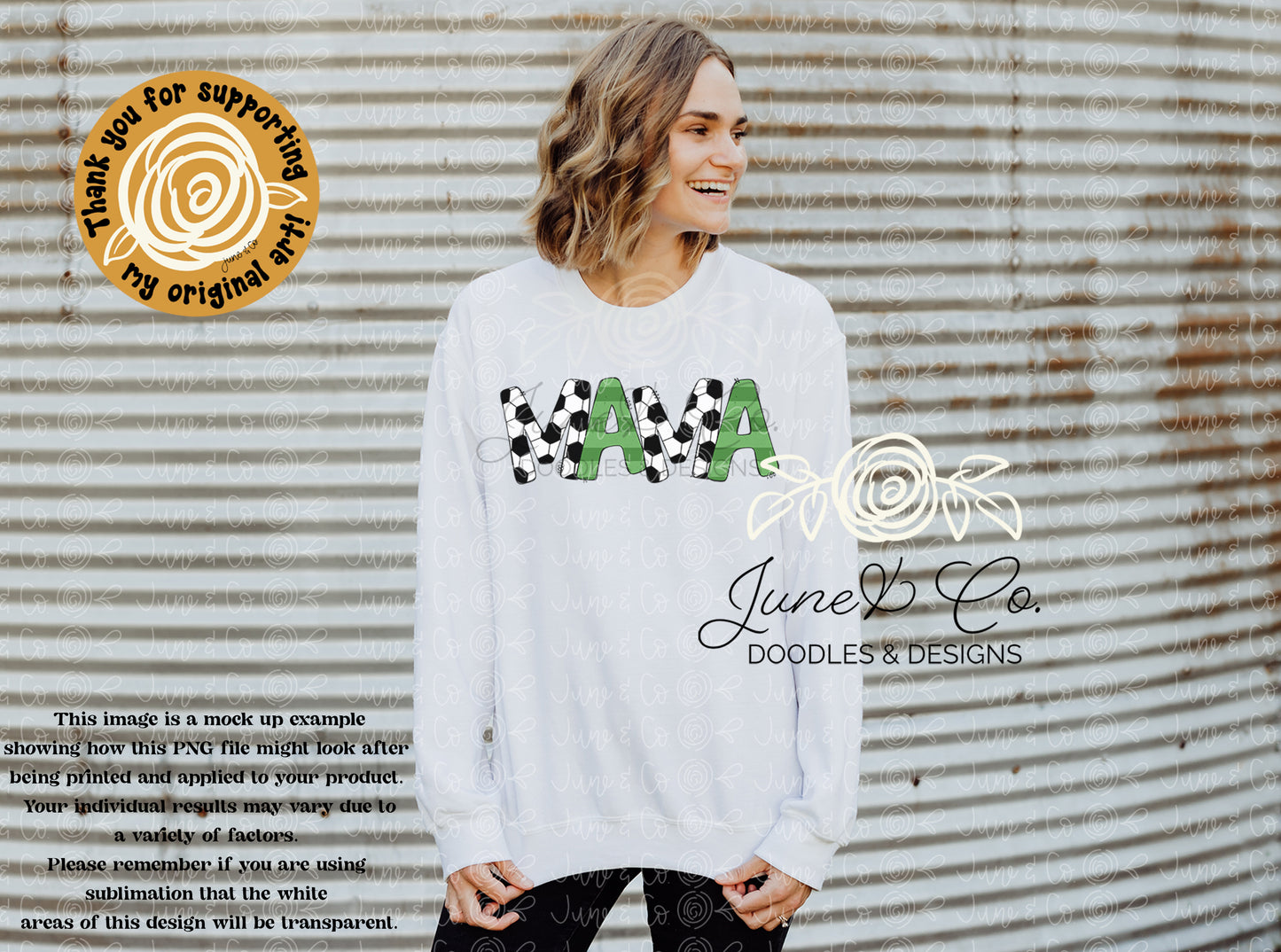 Soccer Mama PNG| Sports Mom Sublimation File| Soccer Season Shirt Design| Team Spirit| Hand Lettered Printable Art| Instant Download