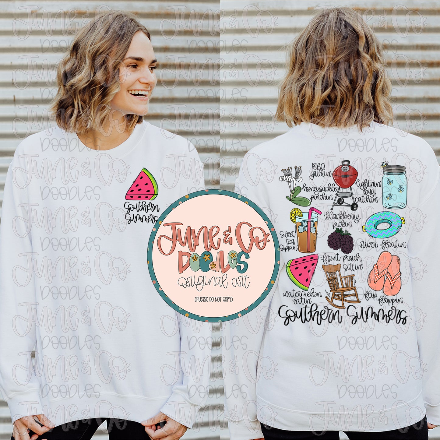 Southern Summers PNG| Summer In The South Sublimation File| Summer Shirt Design| Hand Lettered Printable Art| Instant Download