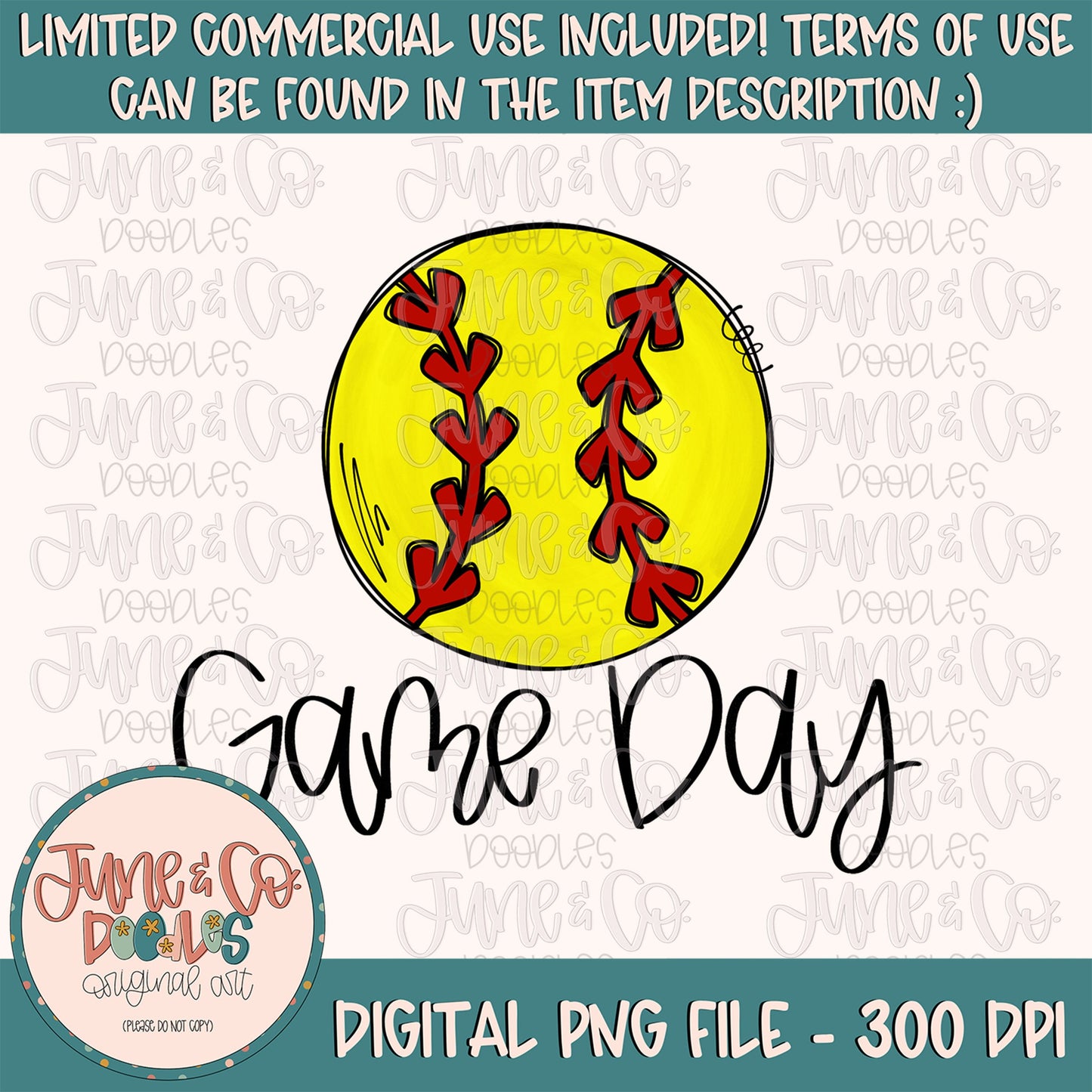 Softball Game Day PNG| Softball Things Sublimation File| Spring Sports Shirt Design| Hand Sketched Printable Art Instant Download