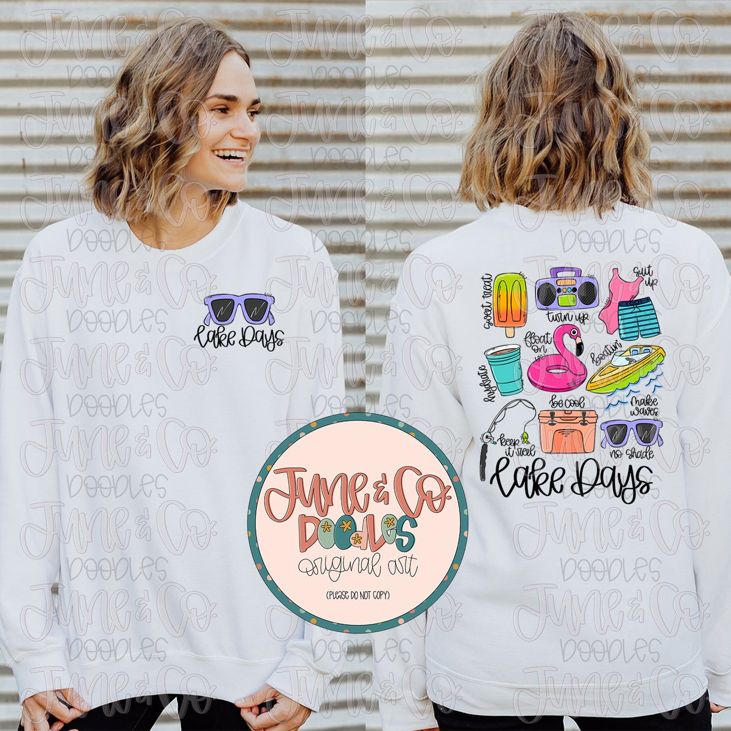 Lake Days PNG| Lake Things Sublimation File| Summer Time Doodles| Lake Fun Shirt Design| Hand Lettered Printable Art| Instant Download