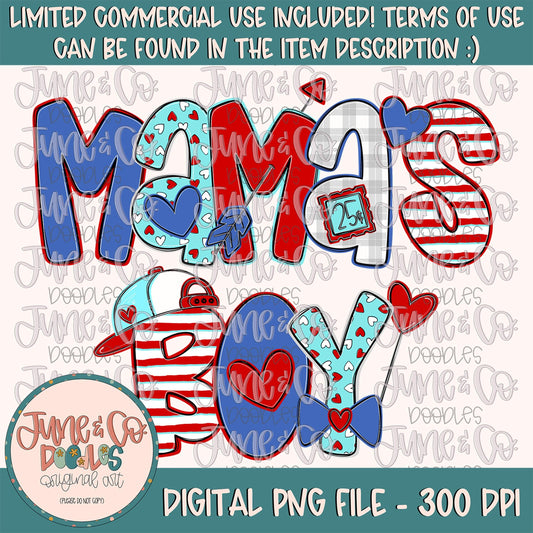 VDay Mama's Boy PNG| Boys Valentine's Day Sublimation File|Little Man Holiday Shirt Design| Hand Lettering| Hand Drawn Art| Digital Download