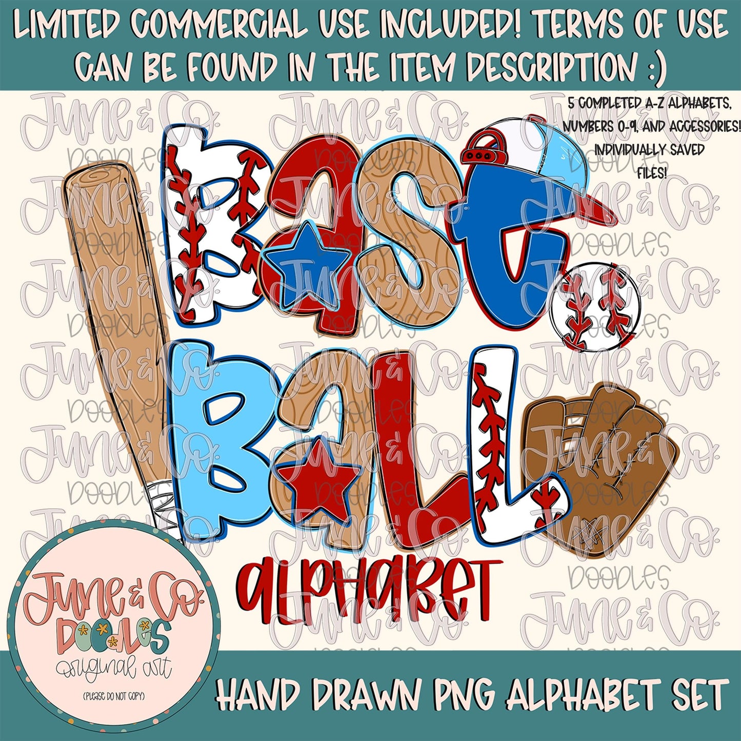 Baseball Alphabet Set- PNG| Baseball Doodle Alpha| Individually Saved Letters| Ballpark Letters| A-Z Doodle Letters PNG| Digital Download