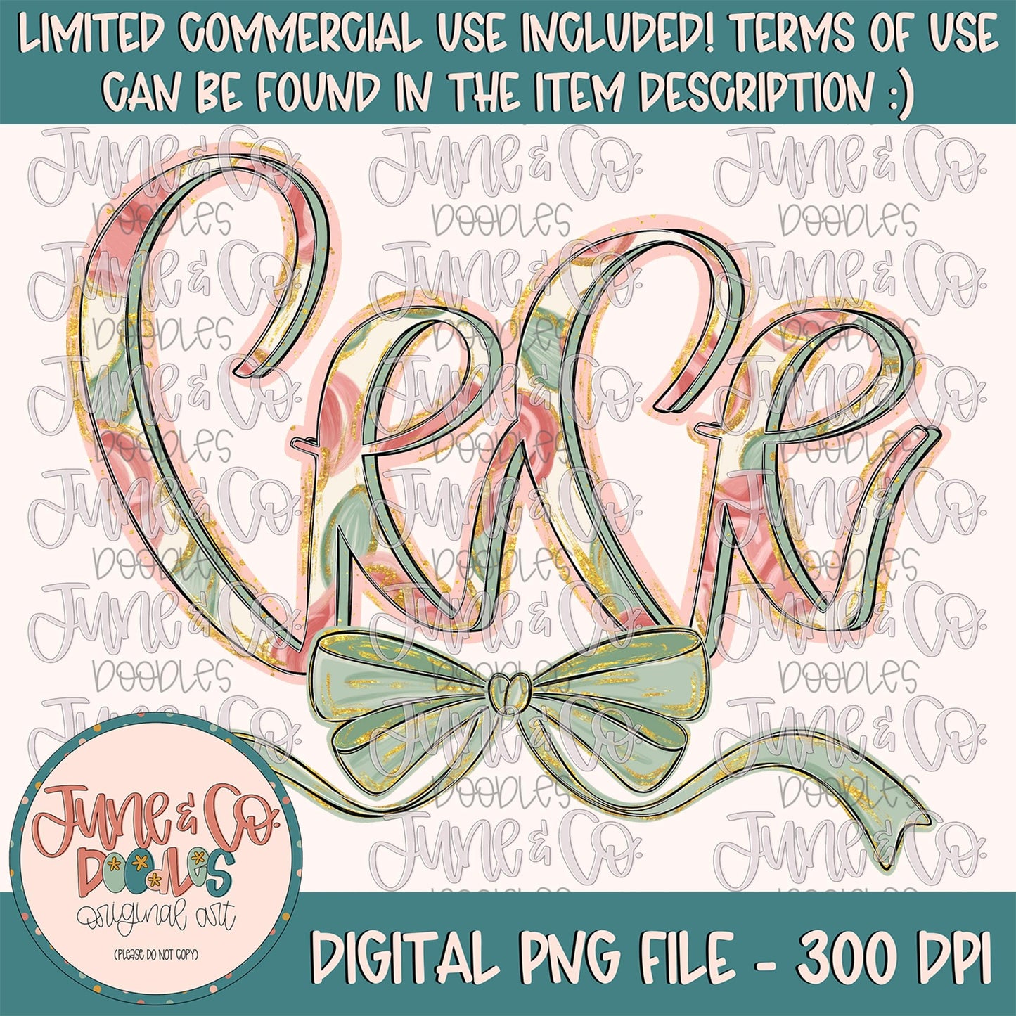 Painted Floral Cece PNG| Cece With Bow Sublimation File| Floral Mother's Day Shirt Design| Hand Lettered Printable Art| Digital Download