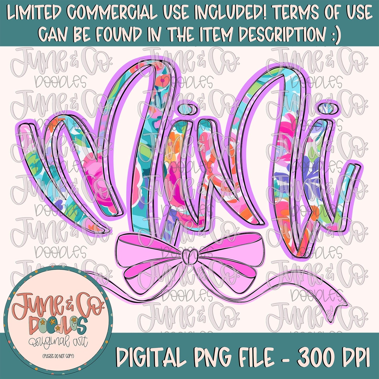 Bright Floral Mini PNG| Mini With Bow Sublimation File| Floral Mother's Day Shirt Design| Hand Lettered Printable Art| Digital Download