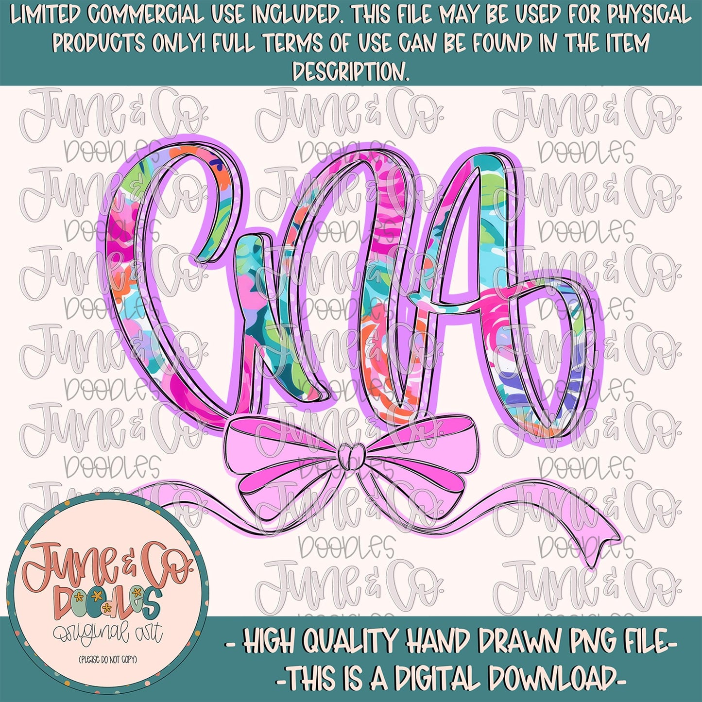Bright Floral CNA PNG| CNA With Bow Sublimation File| Medical Occupation Shirt Design| Hand Lettered Printable Art| Digital Download