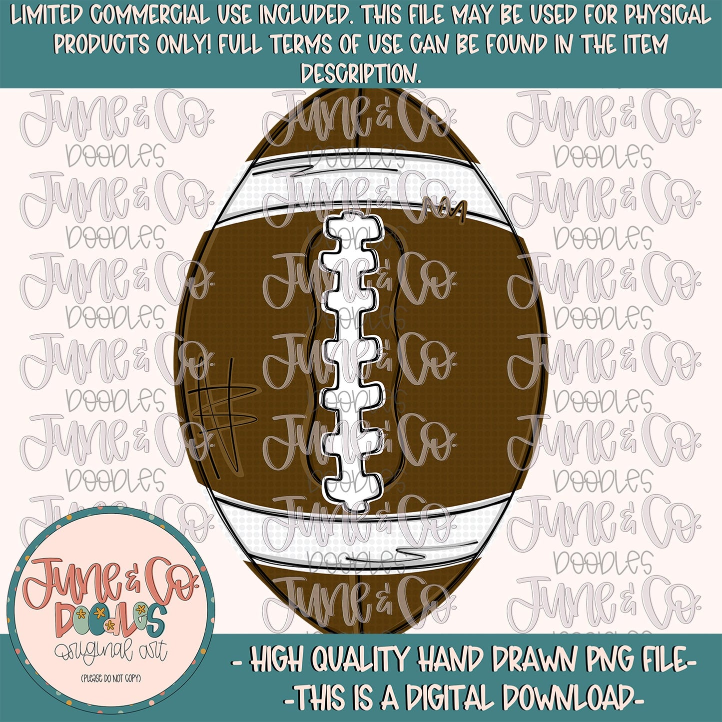 Sketchy Football PNG| Hand Drawn Football Sublimation File| Sports Team Game Day Shirt Design| Hand Drawn Printable Art| Digital Download