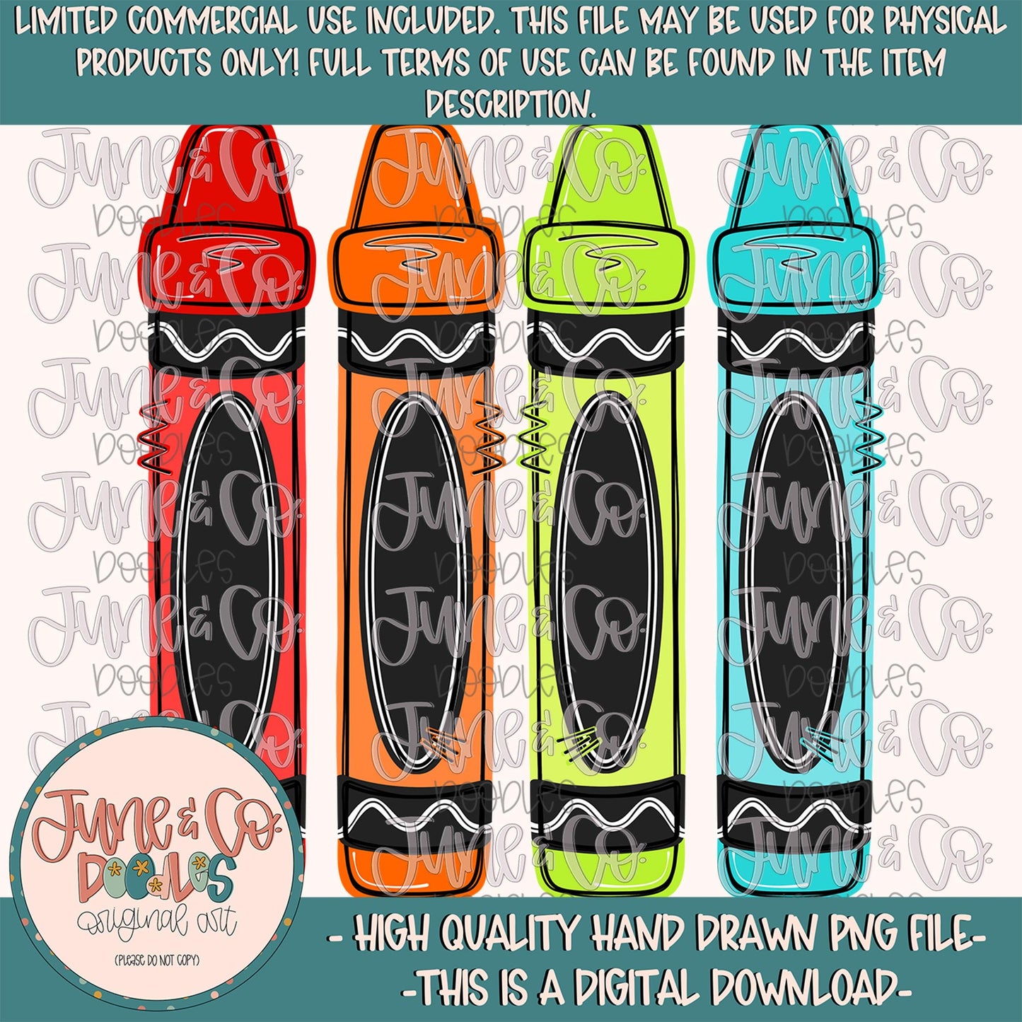 Boys Neon Crayons PNG| Boys Back To School Sublimation File| Bright Crayon Doodles Shirt Design| Hand Drawn Art| Digital Download