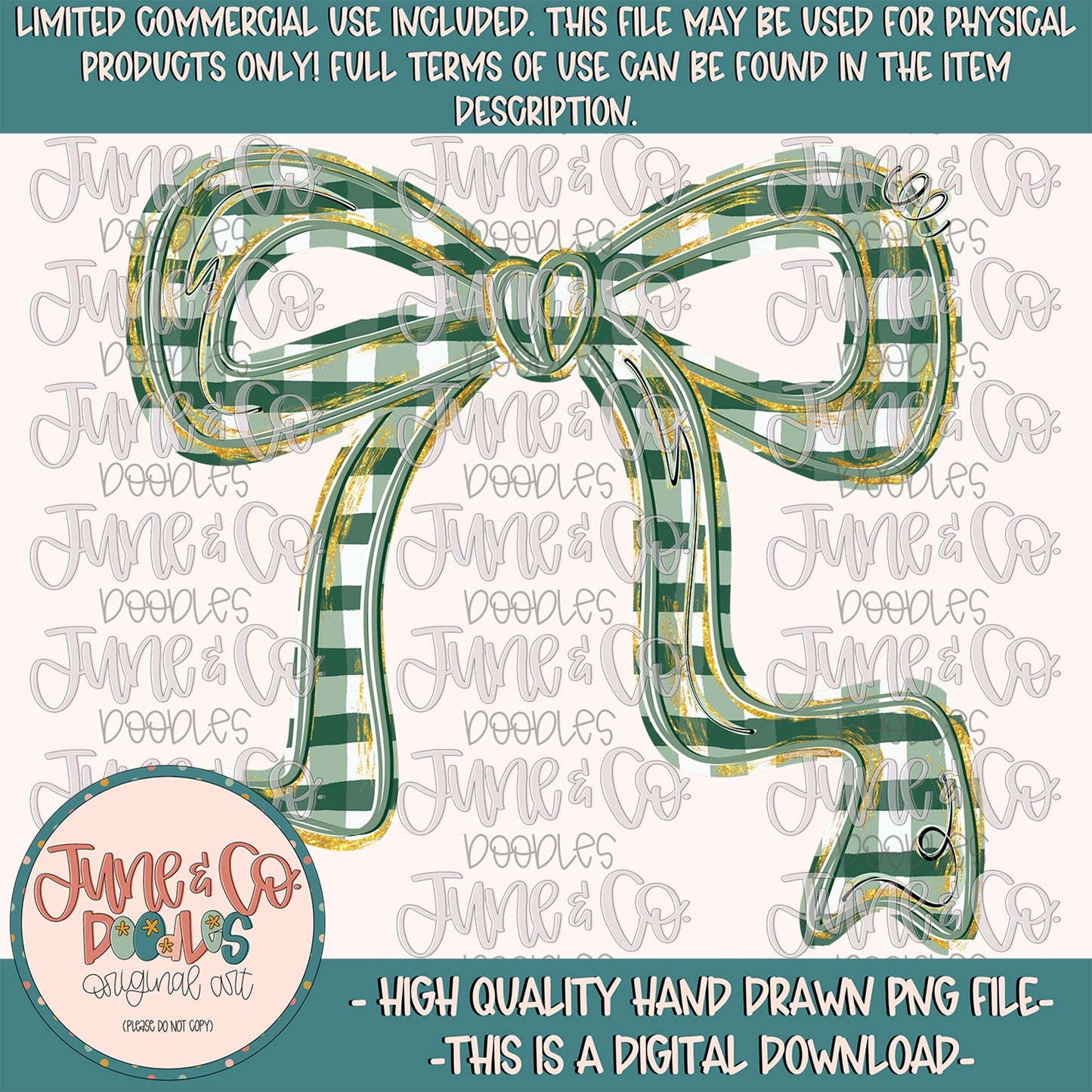 Green Plaid Bow PNG| Coquette Holiday Sublimation File| Preppy Christmas Shirt Design| Girly Christmas Bow| Hand Drawn Art| Digital Download