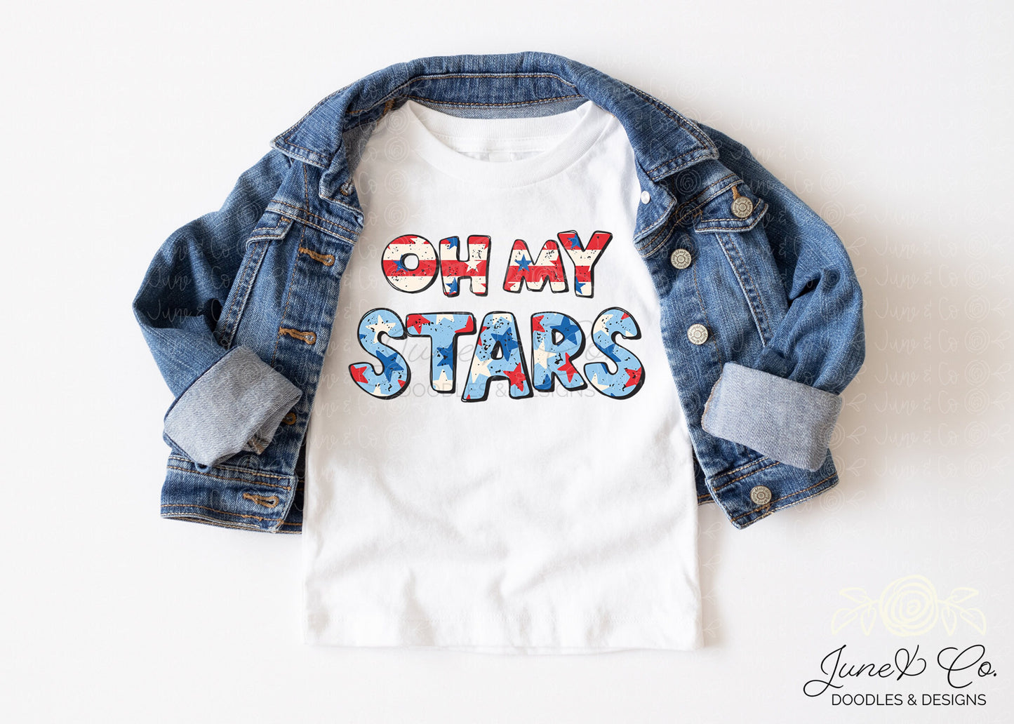 Oh My Stars PNG| 4th of July Sublimation File| Kids Patriotic Shirt Design| Stars & Stripes| Independence Day Printable| Instant Download