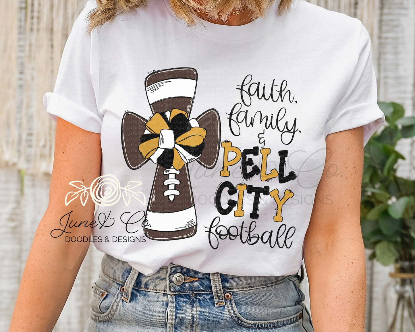 Faith, Family, & Pell City Football PNG| Sports Team Sublimation File| Game Day Shirt Design| School Spirit Printable Art| Instant Download