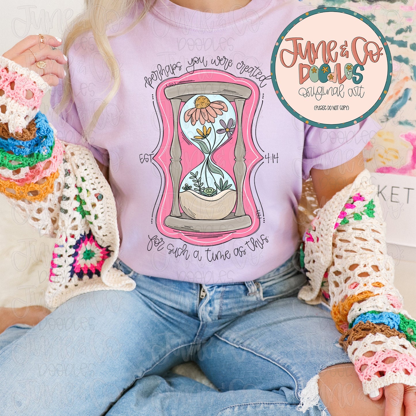 Esther 4:14 PNG| Perhaps You Were Created For Such A Time As This Sublimation File| Floral Faith Shirt Design|Printable Art|Instant Download