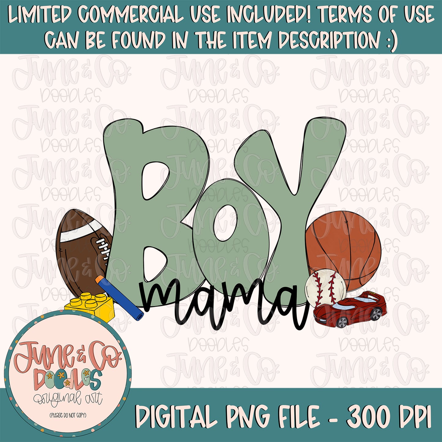 Boy Mama PNG| Boy Mom Sublimation File| Mom of Boys Shirt Design| Hand Lettered Printable Art| Instant Download