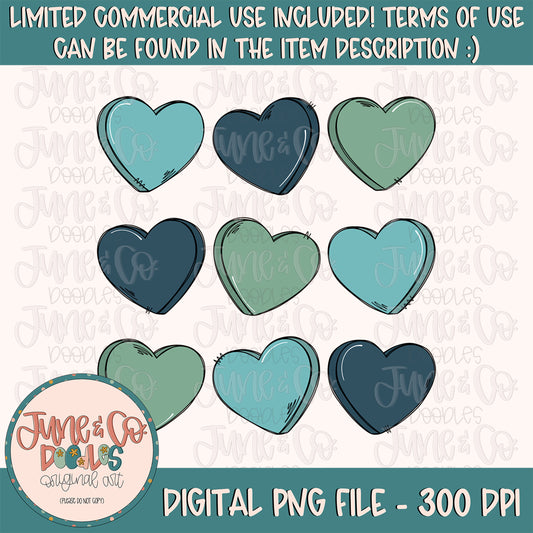 Boys Candy Hearts PNG| Valentine's Sublimation File| Valentine's Day Shirt Design| Hand Sketched Printable Art| Instant Download