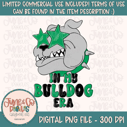 In My Bulldog Era PNG| Bulldog Mascot Sublimation File| Game Day Shirt Design| School Spirit Printable Art| Instant Download