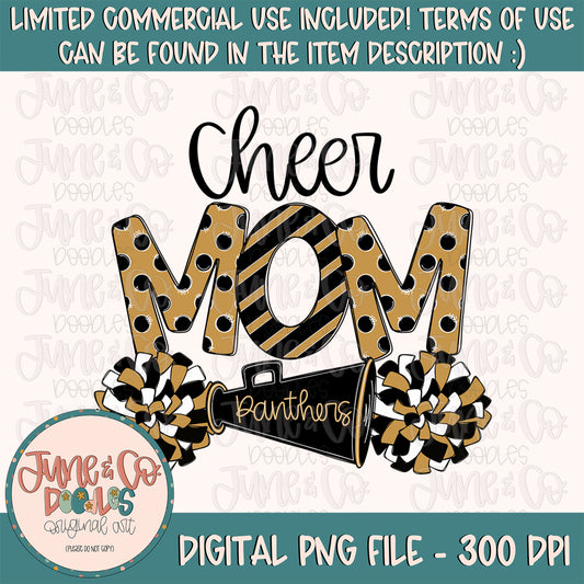 Cheer Mom PNG| Sports Mom Sublimation File| Football Season Shirt Design| Hand Lettered Printable Art| Instant Download