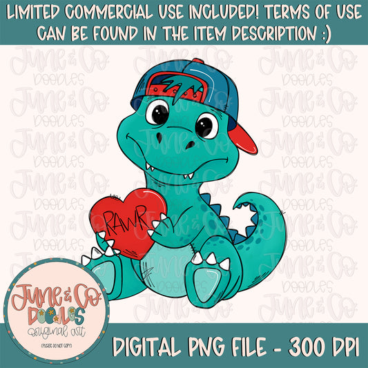 Cool Valentine's Dino Boy PNG| Dinosaur Doodle Sublimation File| Valentine's Day Shirt Design| Hand Sketched Printable Art| Instant Download
