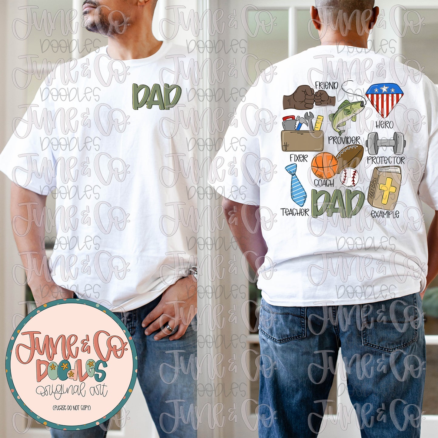 Dad Things PNG| Father's Day Sublimation File| Father And Son Shirt Design| Hand Sketched Printable Art| Instant Download (Copy)