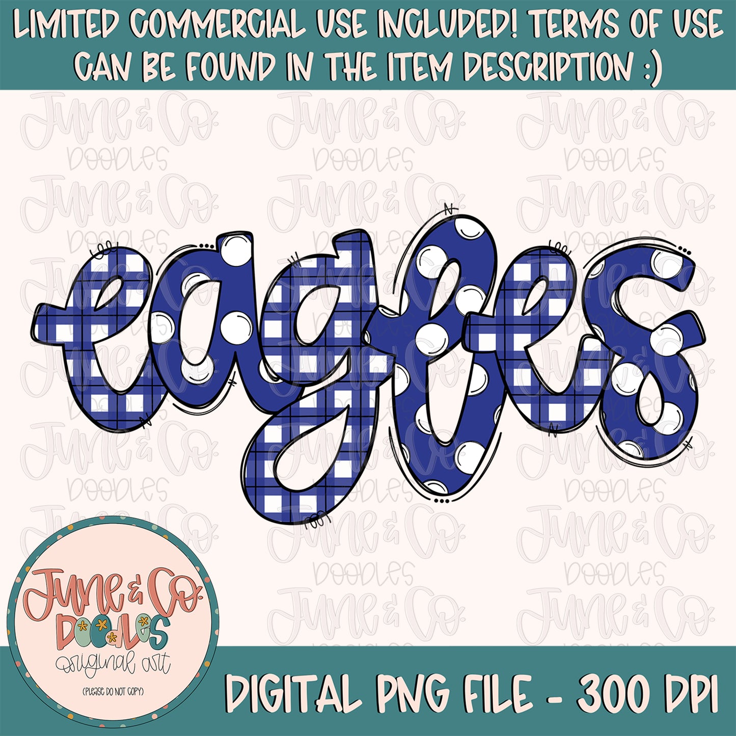 Eagles Doodle PNG| Mascot Lettering Sublimation File| Sports Team Shirt Design| Hand Lettered Printable Art| Instant Download