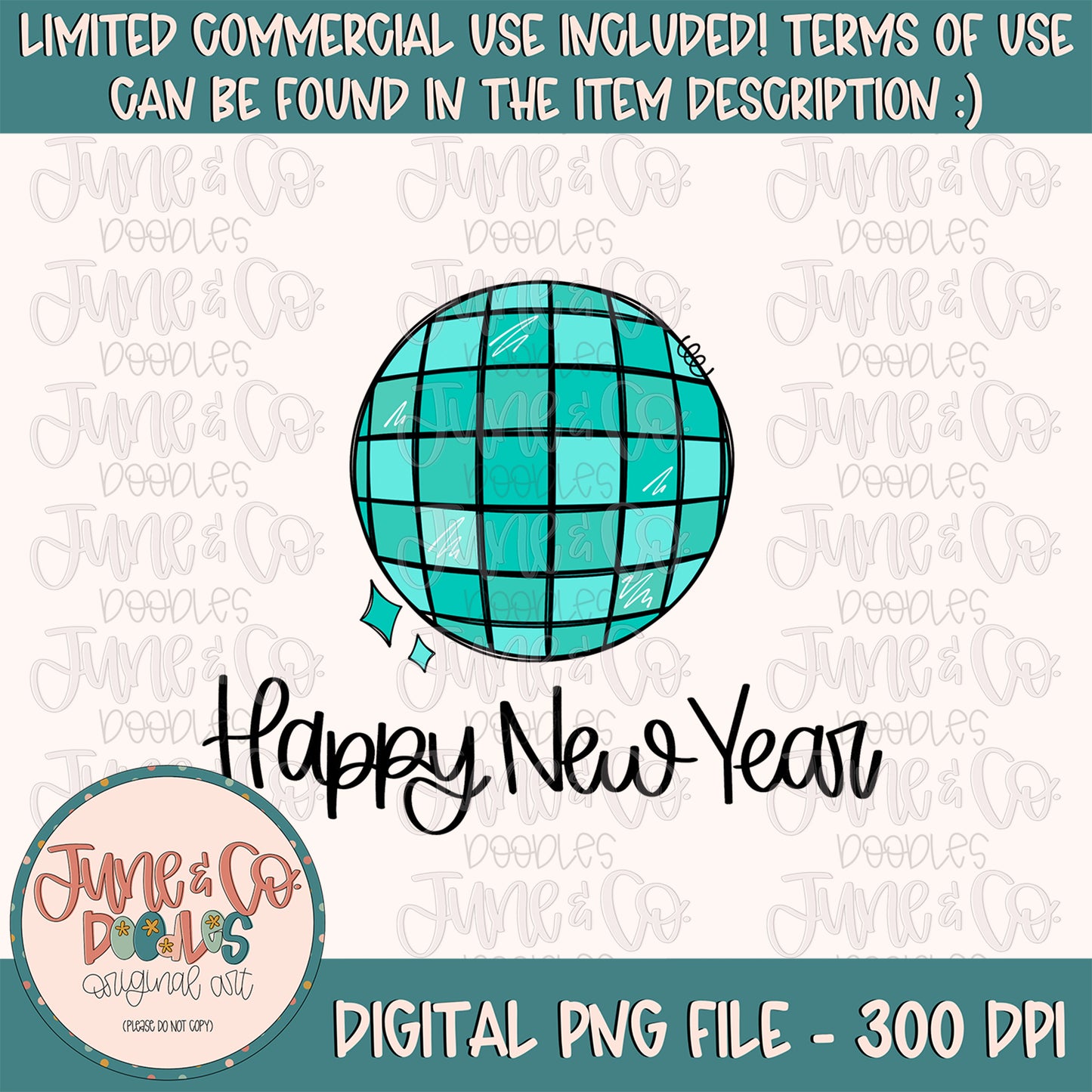 Happy New Year PNG| New Year's Eve Sublimation File| New Year Shirt Design| Hand Lettered Printable Art| Instant Download