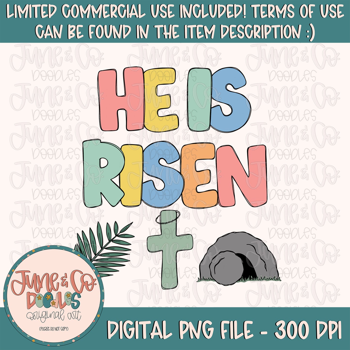 Boys He Is Risen PNG| Kids Easter Sublimation File| Christian Easter Shirt Design| Boys Faith Printable Art| Instant Download