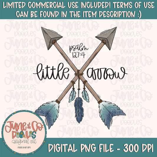 Little Arrow Girl PNG| Psalm 127:4 Sublimation File| Christian Kids Shirt Design| Hand Lettered Printable Art| Faith Instant Download