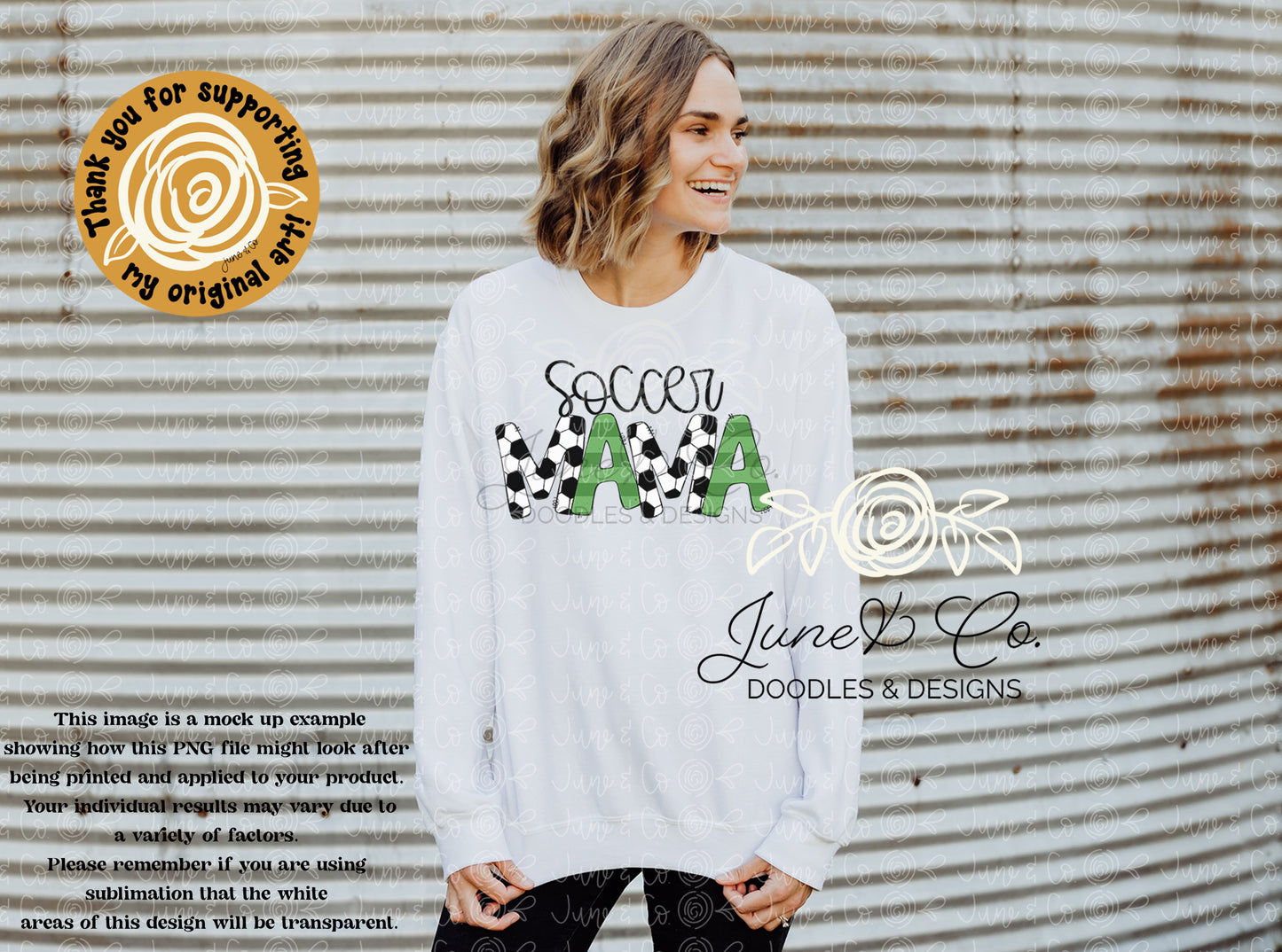 Soccer Mama PNG| Sports Mom Sublimation File| Soccer Season Shirt Design| Team Spirit| Hand Lettered Printable Art| Instant Download