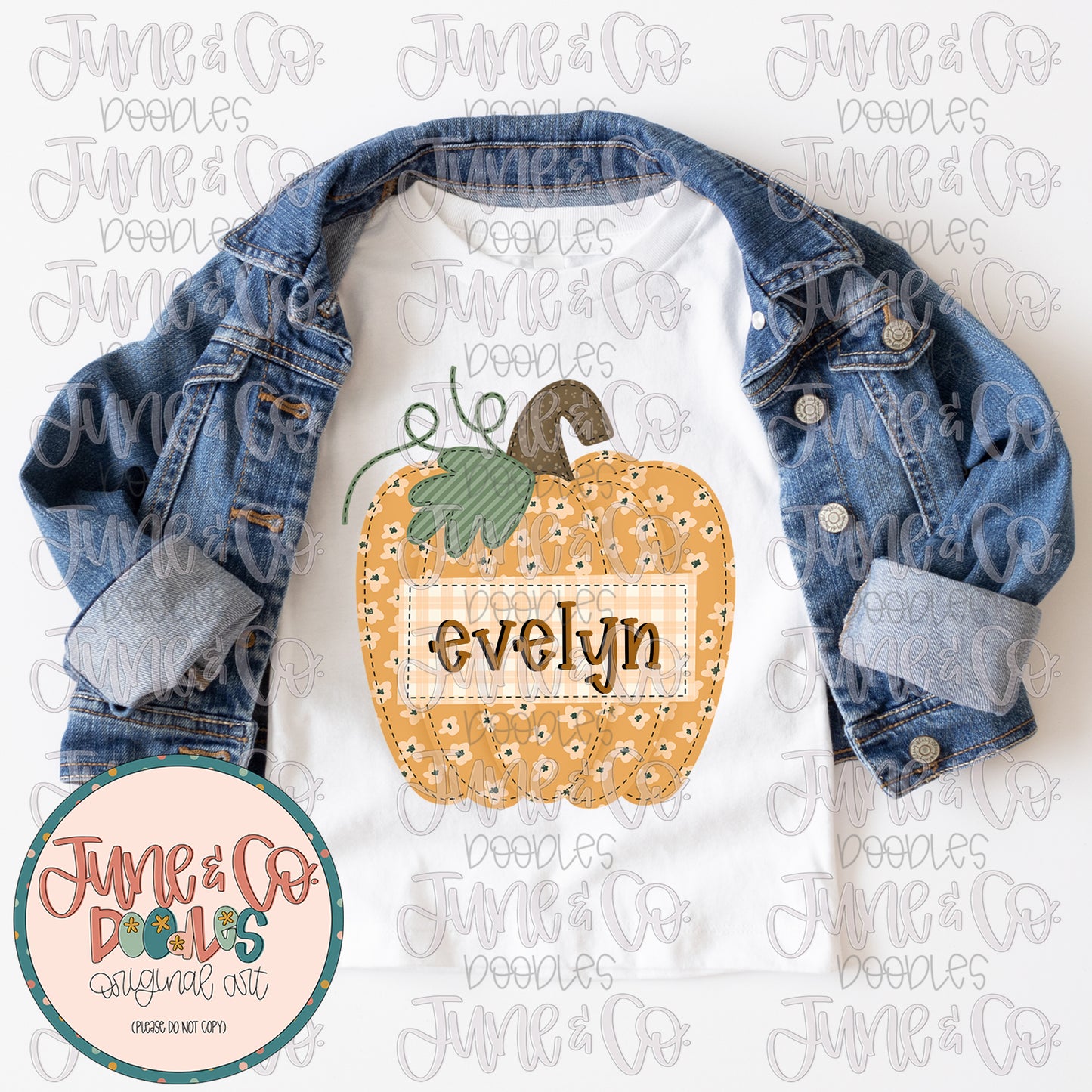 Girls Stitched Pumpkin PNG| Faux Appliqué Pumpkin Sublimation File| Pumpkin Patch Shirt Design| Hand Drawn Printable Art| Instant Download