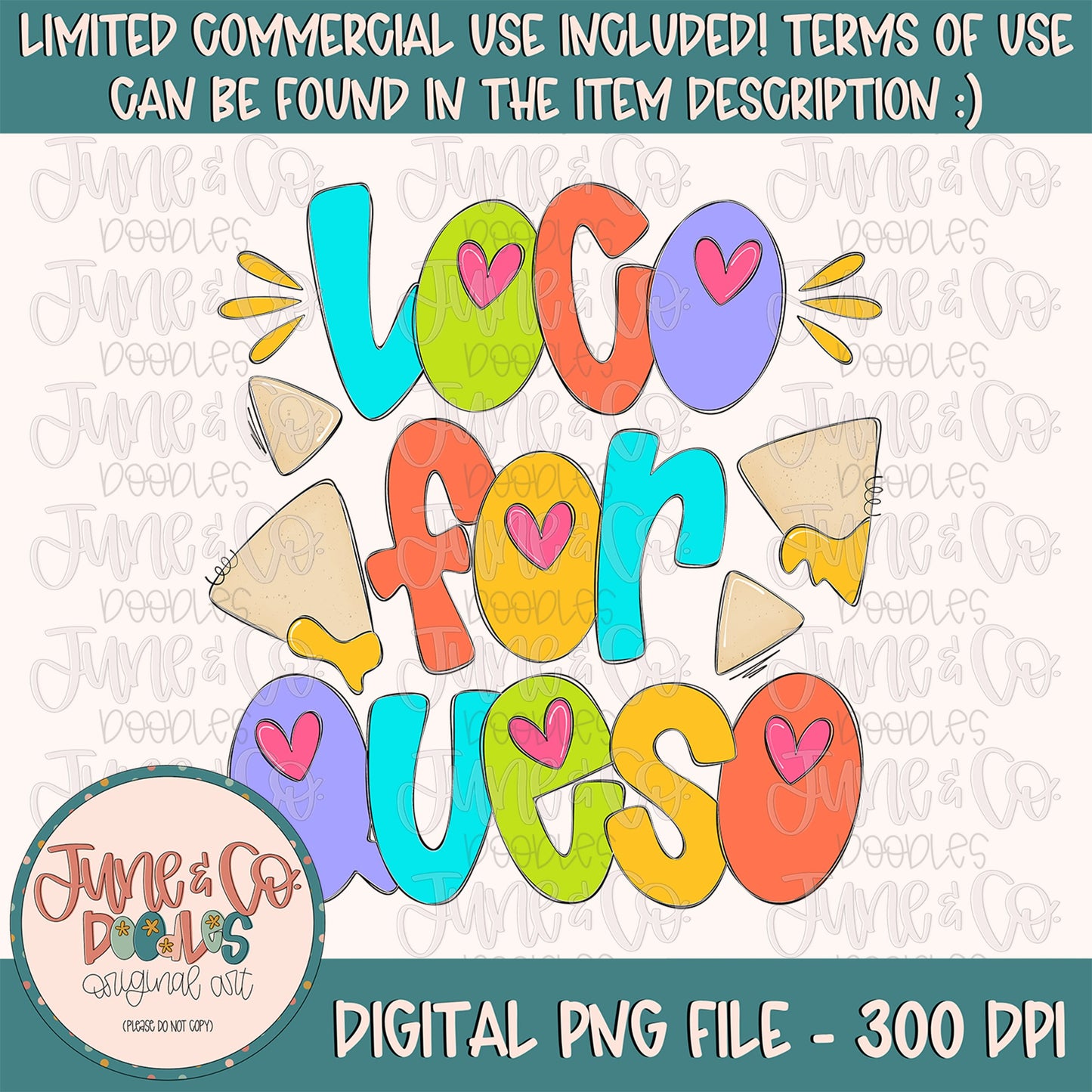 Loco For Queso Girls PNG| Girls Cinco De Mayo Sublimation File| Cheese Dip Shirt Design | Hand Lettered Printable Art| Instant Download