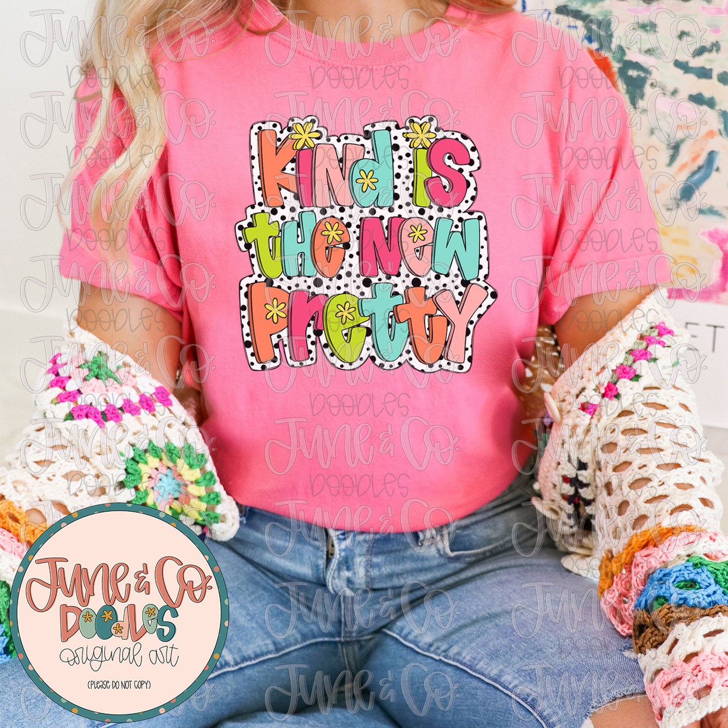 Kind Is The New Pretty PNG| Be Kind Sublimation File| Inspirational Shirt Design| Hand Lettered Printable Art| Instant Download