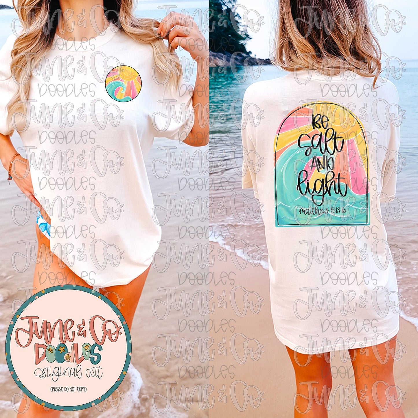 Be Salt And Light PNG| Summer Faith Sublimation File| Beachy Bible Verse Shirt Design| Hand Lettered Printable Art| Instant Download