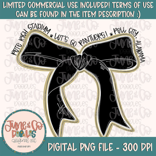 Coquette Team Spirit PNG| Mascot Bow Sublimation File| Local School Sports Shirt Design| Hand Lettered Printable Art| Instant Download