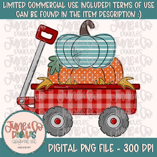 Pumpkin Wagon- Boy PNG| Boys Pumpkin Sublimation File| Little Boy Fall Shirt Design| Hand Sketched Printable Art| Instant Download