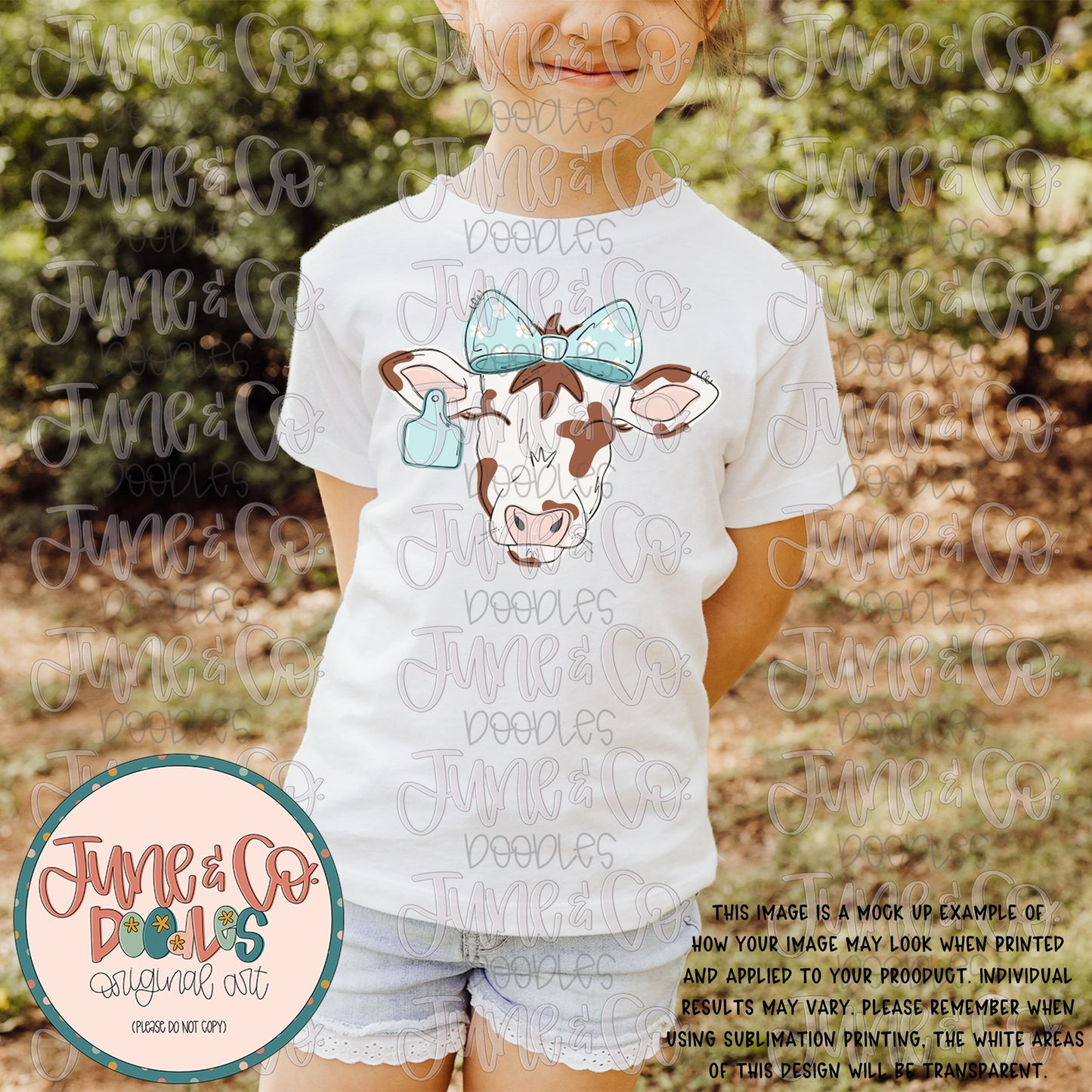 Girl Cow PNG| Coquette Cow In Bow Sublimation File| Girls Cow Tag Shirt Design| Farm Animal Printable Art| Instant Download