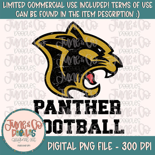 Panther Football PNG| Pell City Panthers Sublimation File| Distressed Panthers Mascot Logo| Game Day Shirt Design| Instant Download