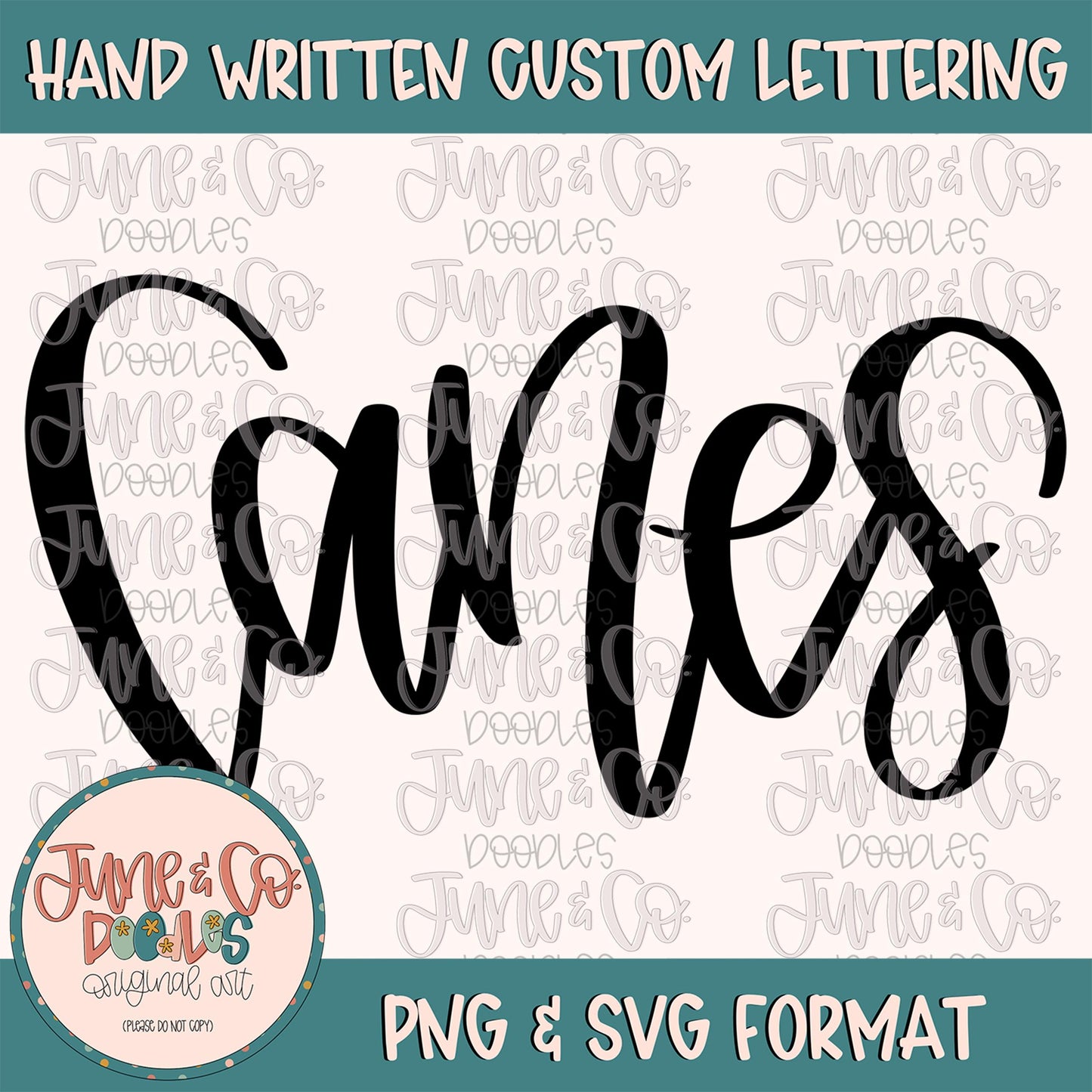 Canes Mascot Lettering PNG| Team Spirit Sublimation File| Sports Team SVG| Hand Lettered Printable Art| Instant Download