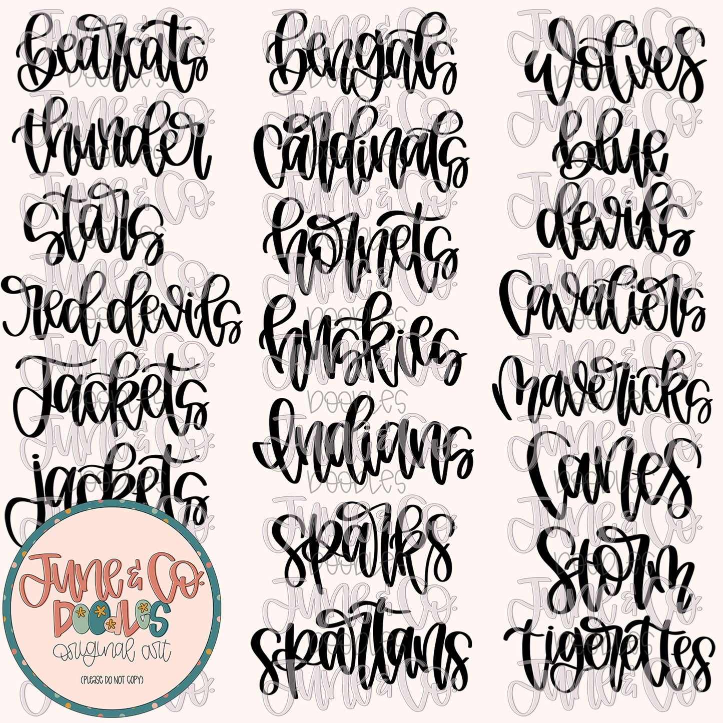 Hand Lettered Mascot PNG/SVG| Made To Order Modern Calligraphy Sublimation File| Hand Lettering By Request| Printable Art| Digital Download