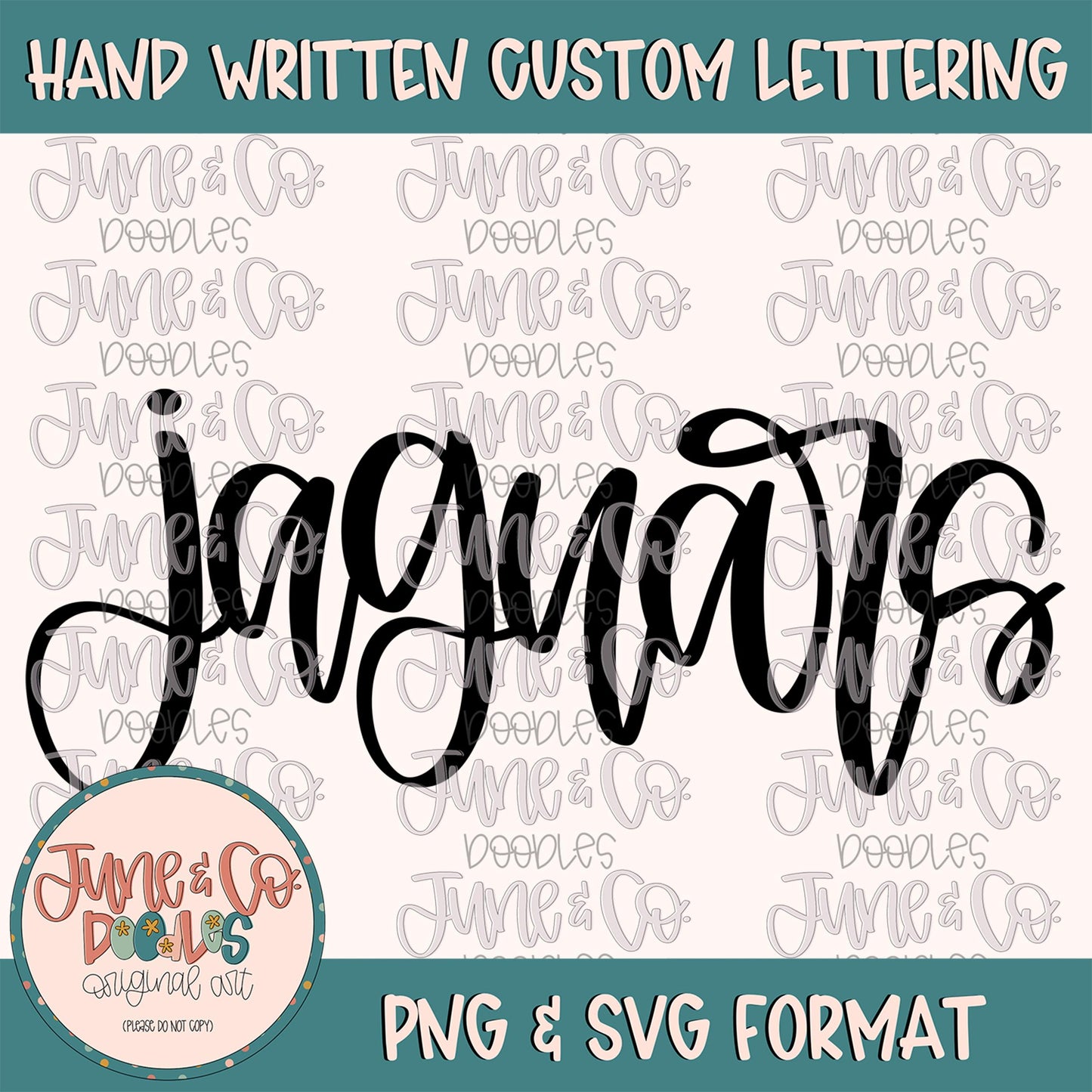 Jaguars Mascot Lettering PNG| Team Spirit Sublimation File| Sports Team SVG| Hand Lettered Printable Art| Instant Download