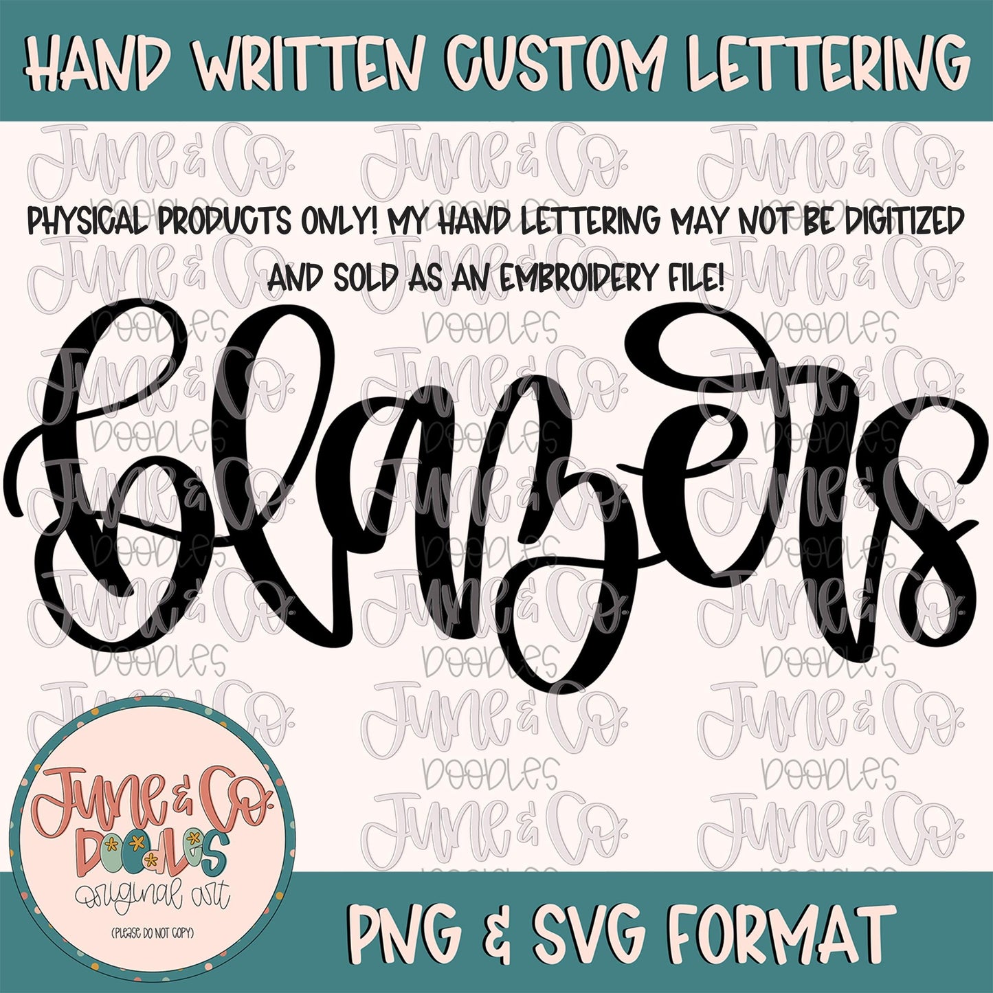 Blazers Mascot Lettering PNG| Hand Lettered Sports Team File| Game Day Shirt Design| Modern Calligraphy SVG| Printable Art| Digital Download