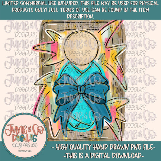 Painted Baby Jesus PNG| Whimsical Holy Night Sublimation File| Faith Based Christmas Shirt Design| Hand Drawn Art| Digital Download