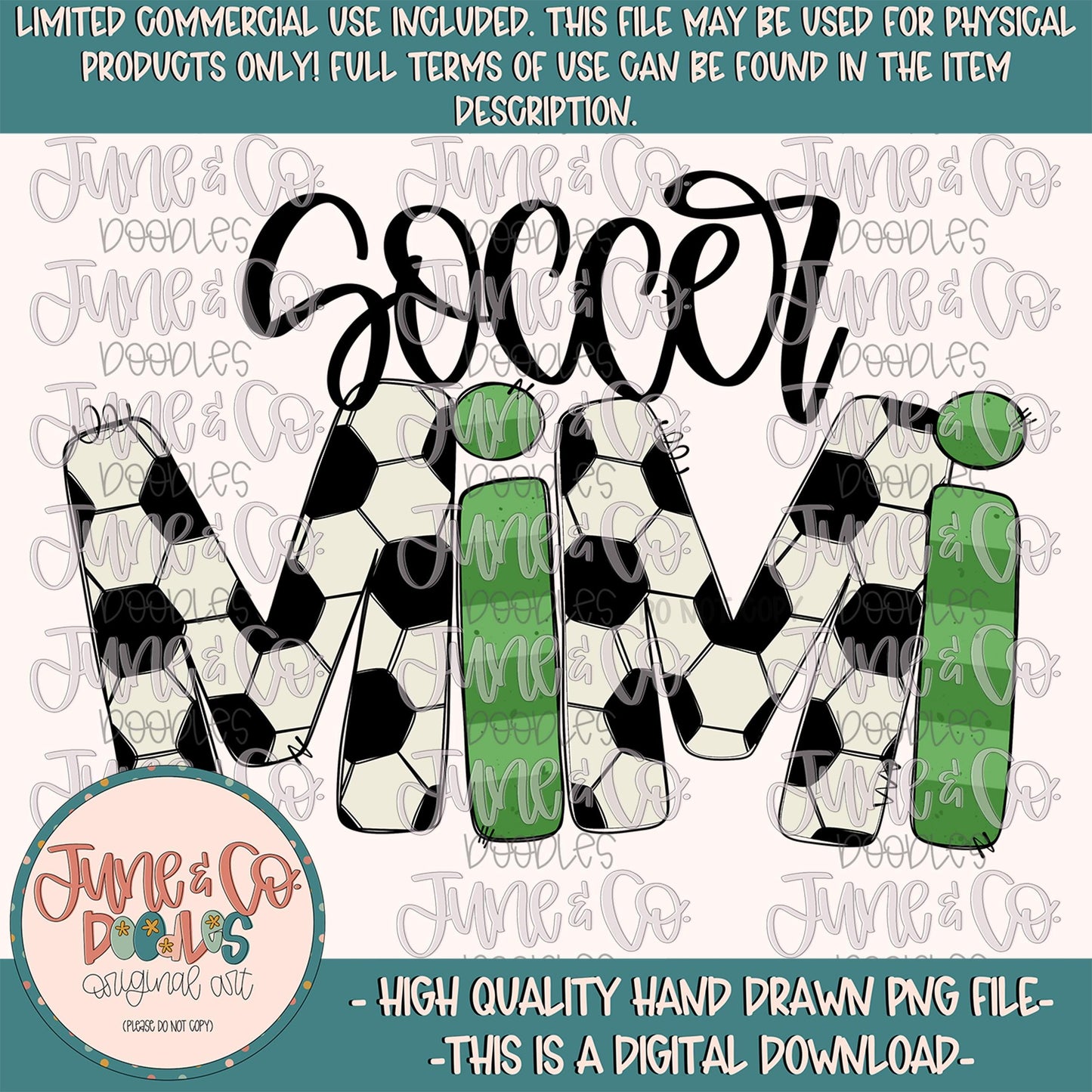 Soccer Mimi PNG| Sports Grandma Sublimation File| Soccer Season Shirt Design| Team Spirit| Hand Lettered Printable Art| Digital Download