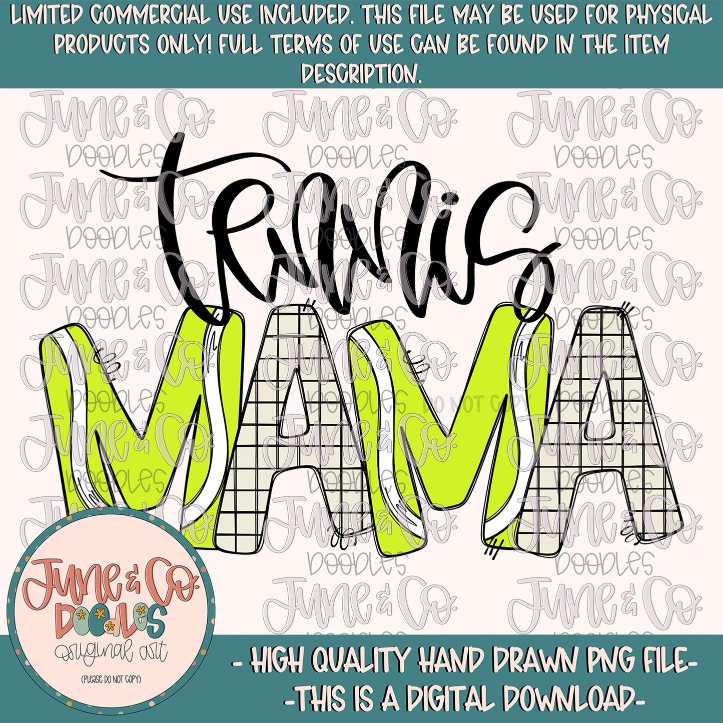 Tennis Mama PNG| Sports Mom Sublimation File| Match Day Shirt Design| Hand Lettering| Hand Drawn Art| Digital Download