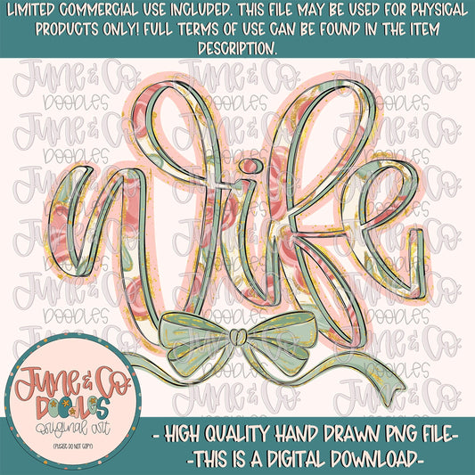 Painted Floral Wife PNG| Wife With Bow Sublimation File| Modern Calligraphy Shirt Design| Hand Lettered Printable Art| Digital Download