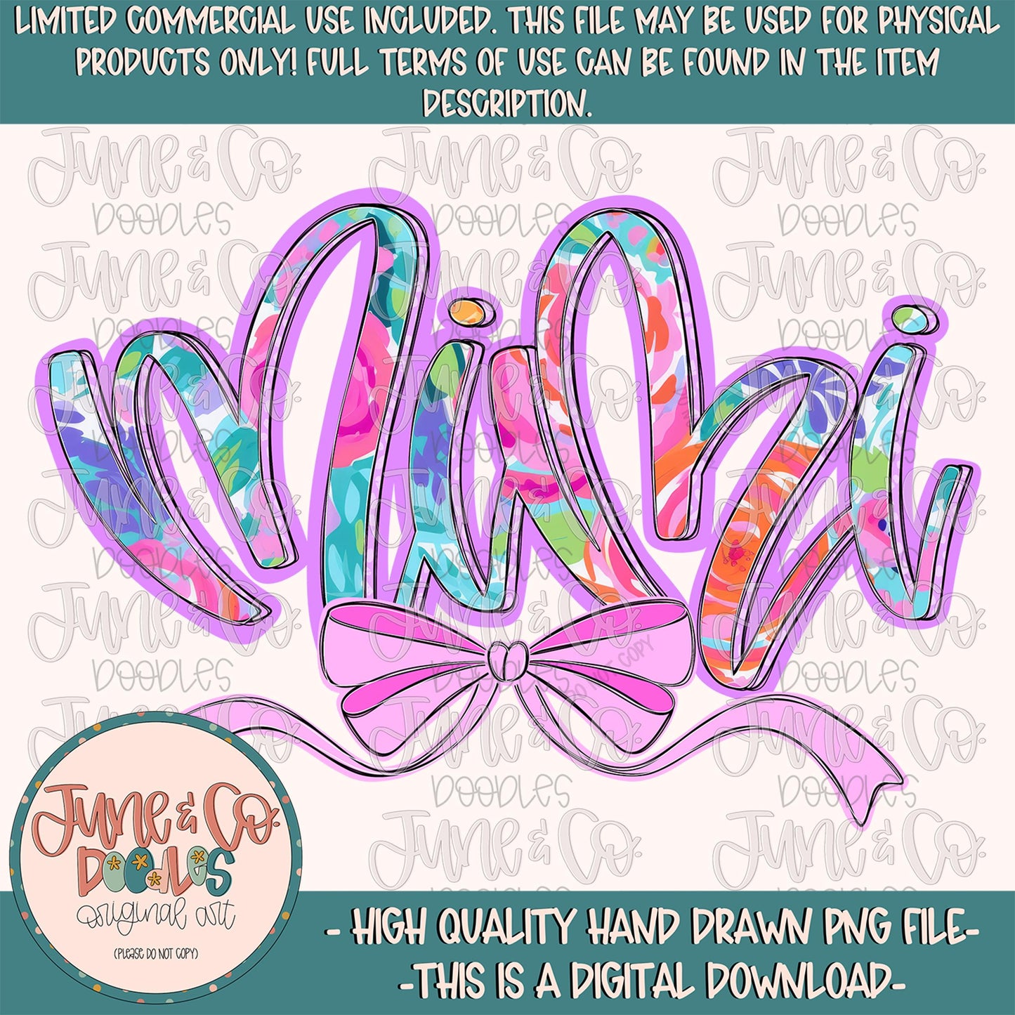 Bright Floral Mimi PNG| Mimi With Bow Sublimation File| Floral Mother's Day Shirt Design| Hand Lettered Printable Art| Digital Download