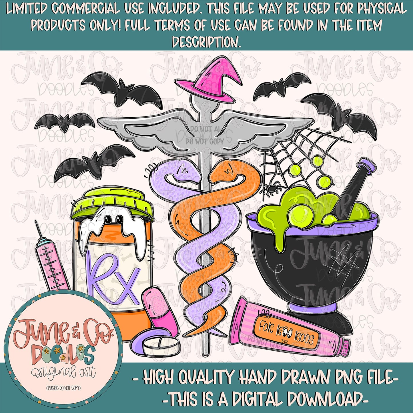 Spooky Pharmacy Things PNG| Halloween Occupation Sublimation File| Pharmacist Shirt Design| Pharmacy Technician Graphic| Digital Download
