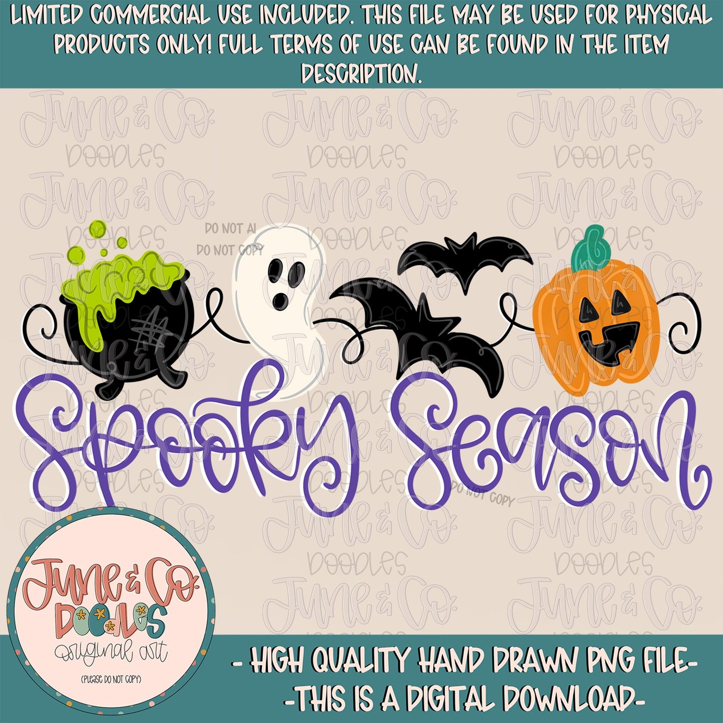 Spooky Season PNG| Halloween Lover Digital File| Spooky Fall Doodles Shirt Design| Hand Drawn Art| Hand Lettering| Digital Download