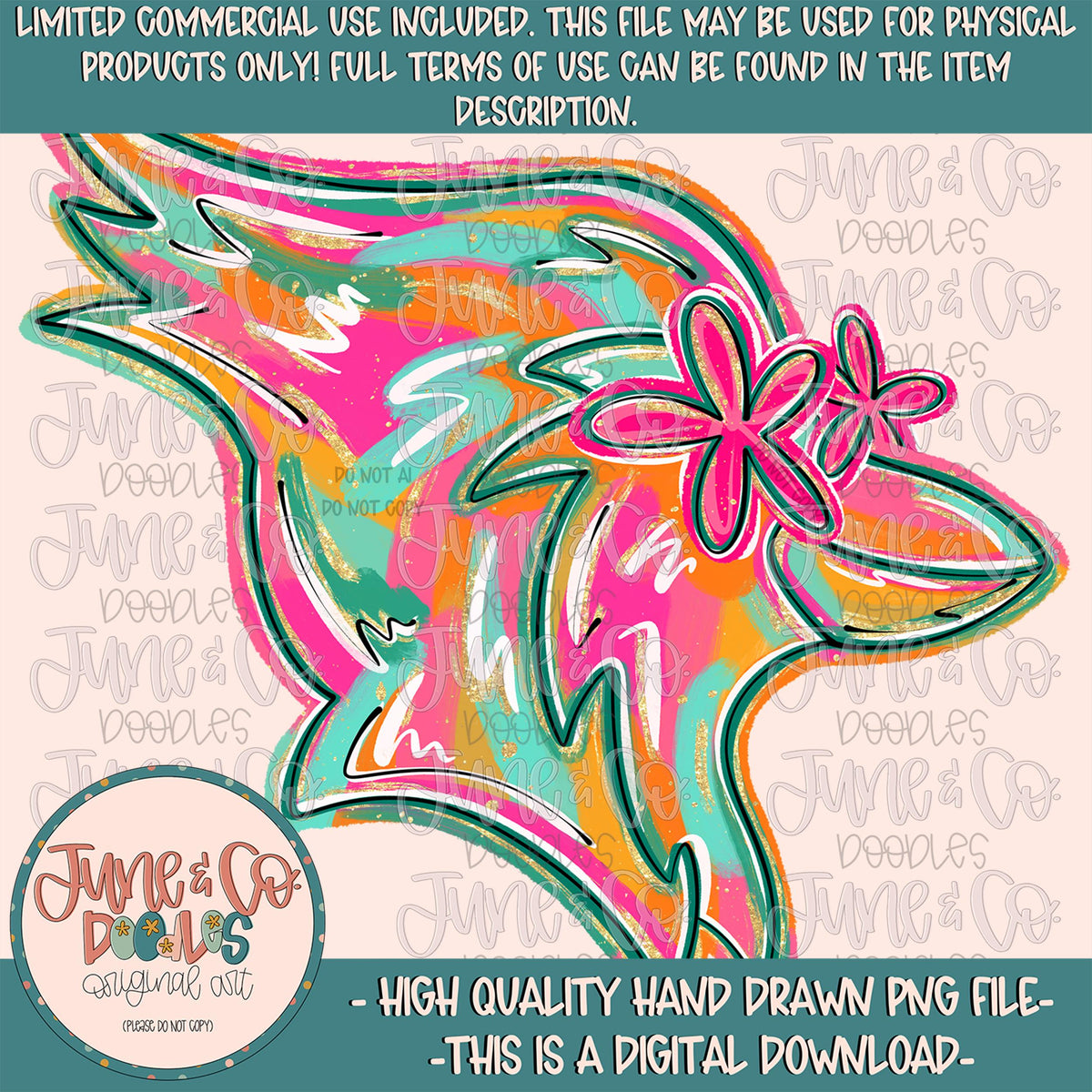 Flower Power Bluejay PNG| Painted Bluejays Mascot Sublimation File| Girly Game Day Shirt Design| Hand Drawn Art| Digital Download