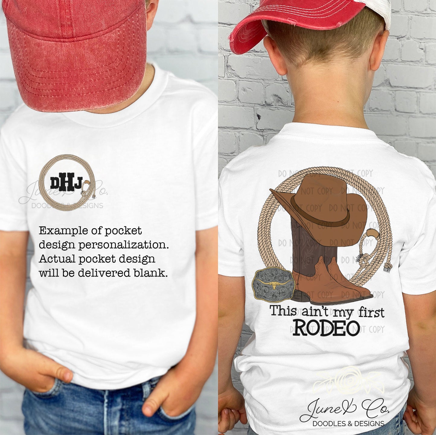 This Ain't My First Rodeo PNG| Rodeo Sublimation File| Kids Rodeo Shirt Design| Western Cowboy Printable Art| Hand Drawn| Instant Download