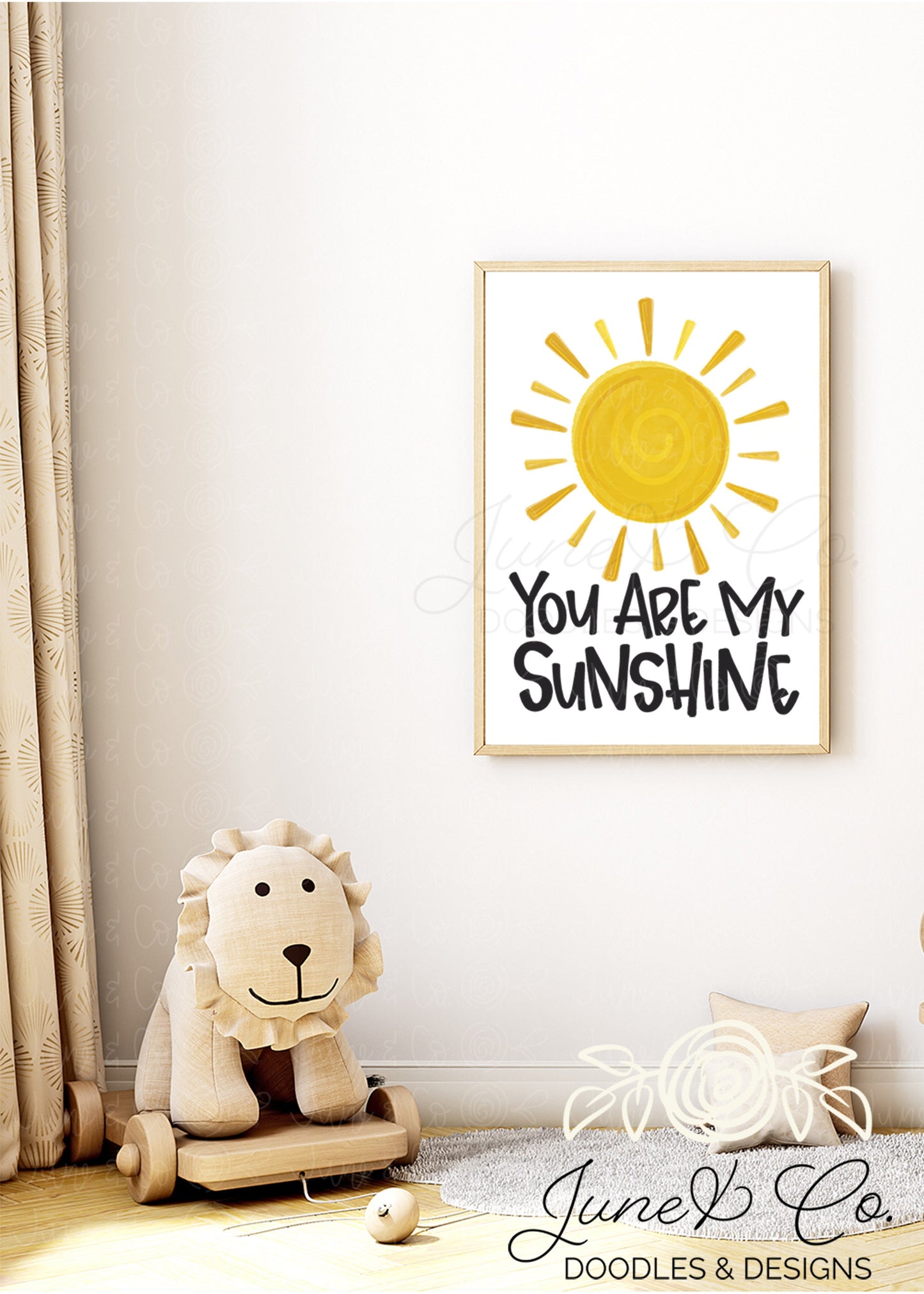 You Are My Sunshine PNG| Nursery Rhyme Sublimation File| Kids And Babies Shirt Design| Hand Lettered Printable Art| Instant Download